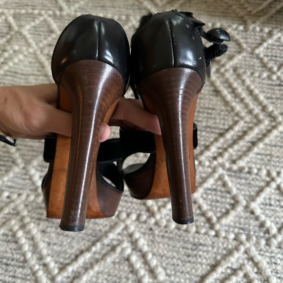 Vintage YSL Black Velvet Mombasa Claw Heels | 37.5 - Picture 4 of 15